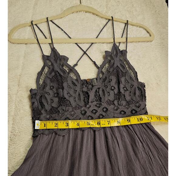 Free People S FP purple lace Adella Frilled Chemise Sexy. Flowy Flared. Delicate - Picture 9 of 14